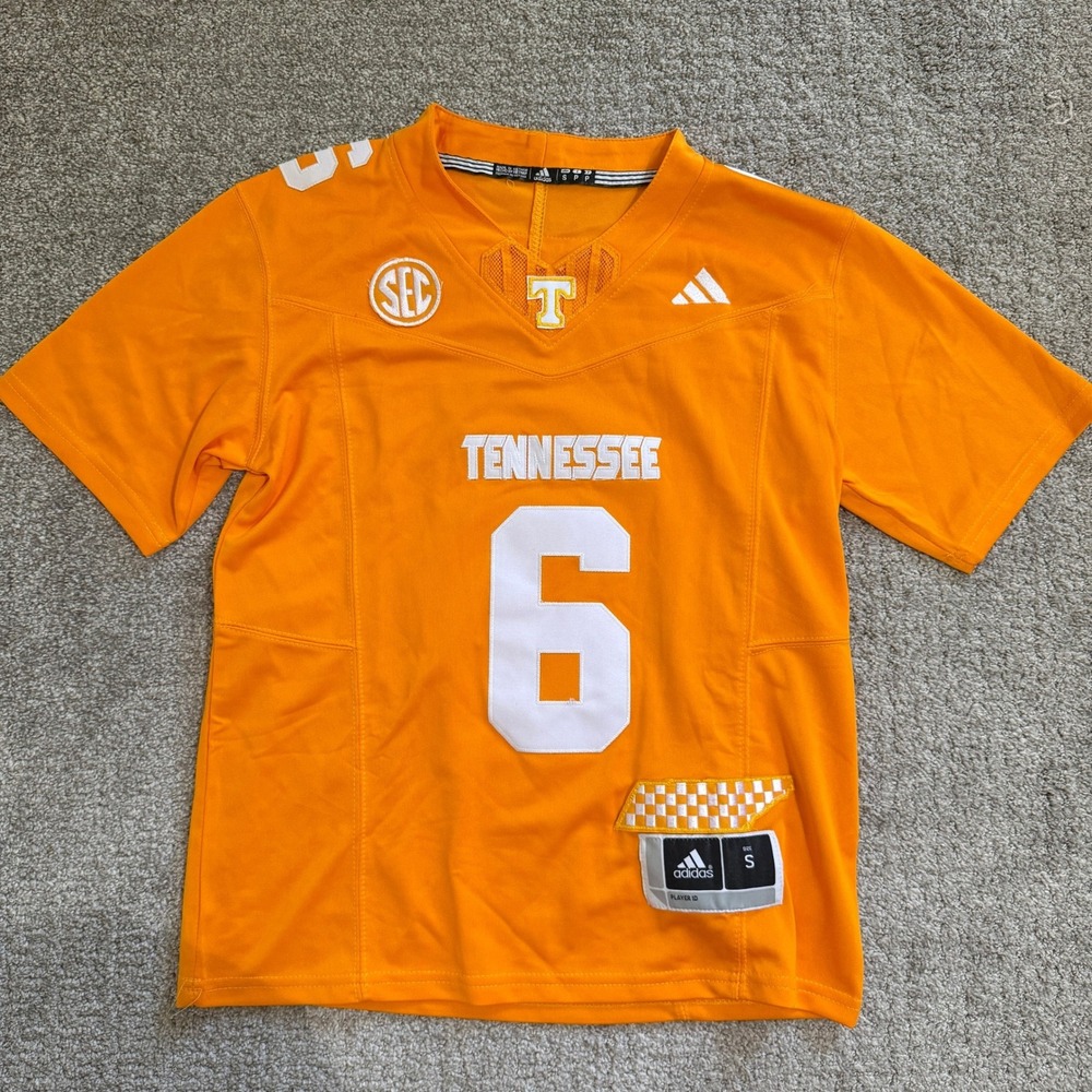 Adidas Tennessee Volunteers Aguilar 6 Football Jersey Orange Mens Small SEC NCAA